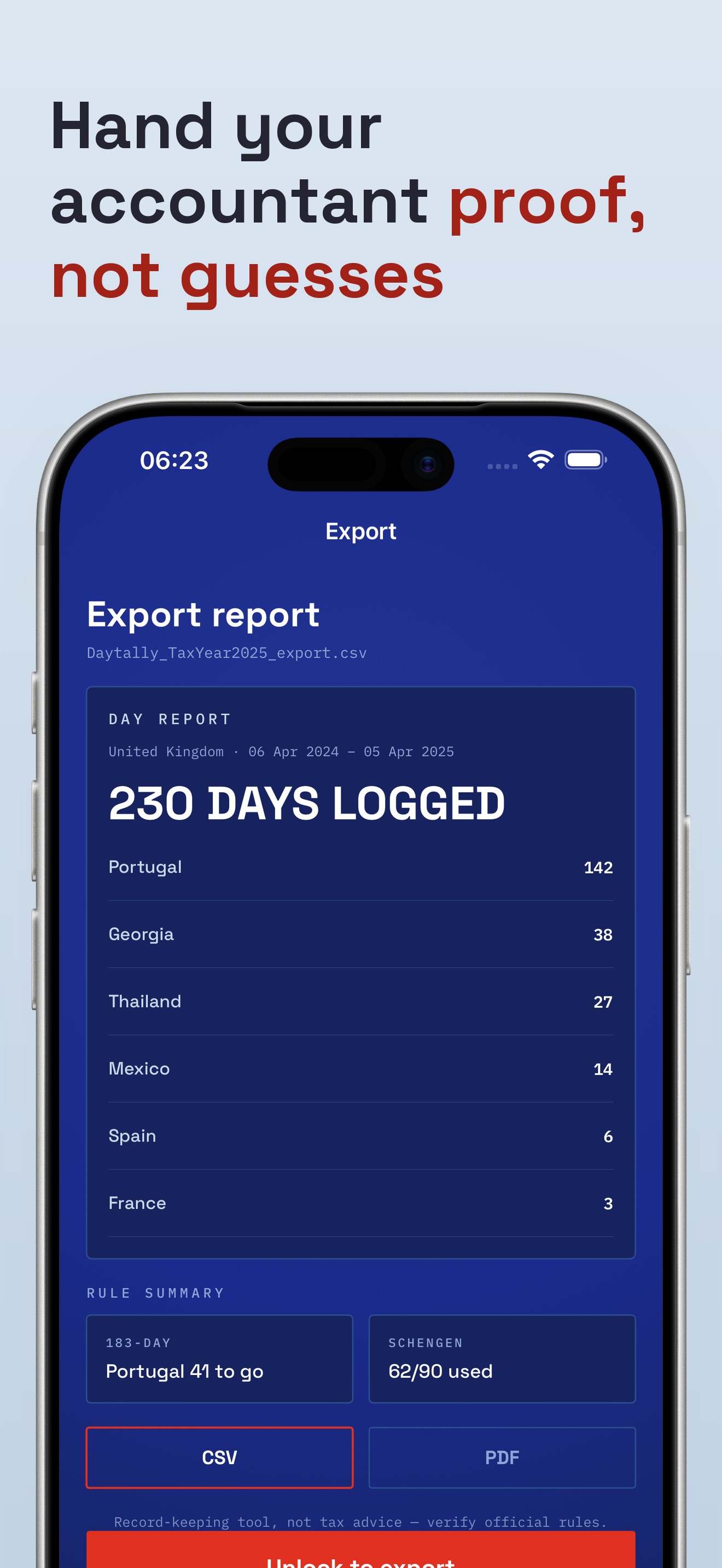 Daytally: Schengen Calculator screenshot 3
