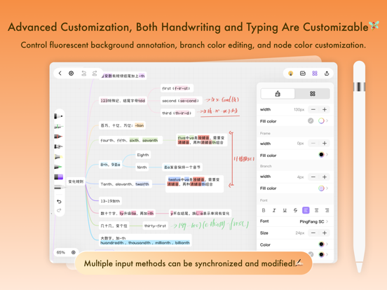 TouchMind-handwritten mind map iPad screenshot