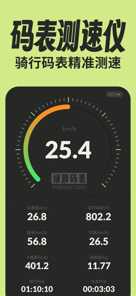 绿狮码表-骑行码表测速仪运动相机行车记录仪 screenshot 2