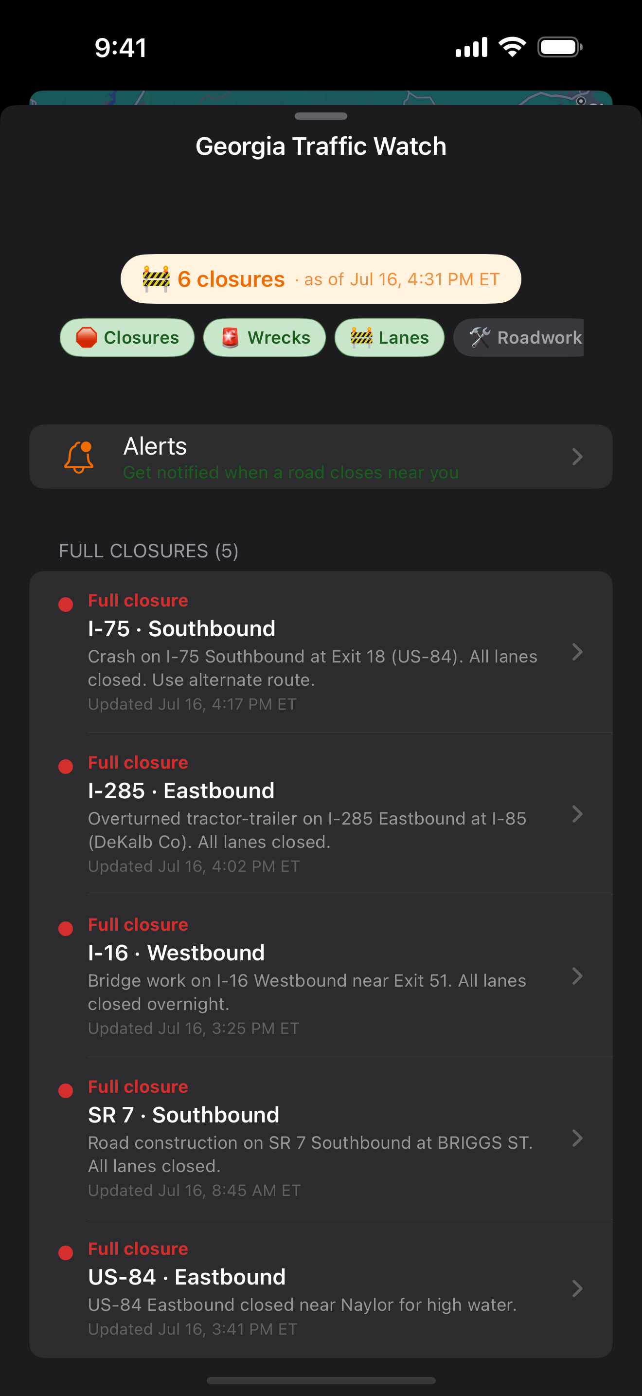 Georgia Traffic Watch screenshot 4