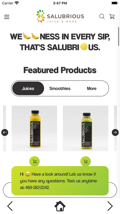 Salubrious Juice Rewards Screenshot