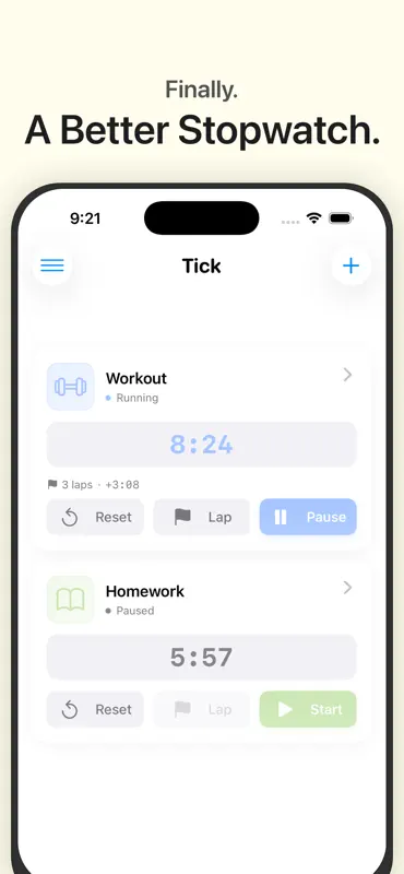 Tick Stopwatch screenshot 1 of 5