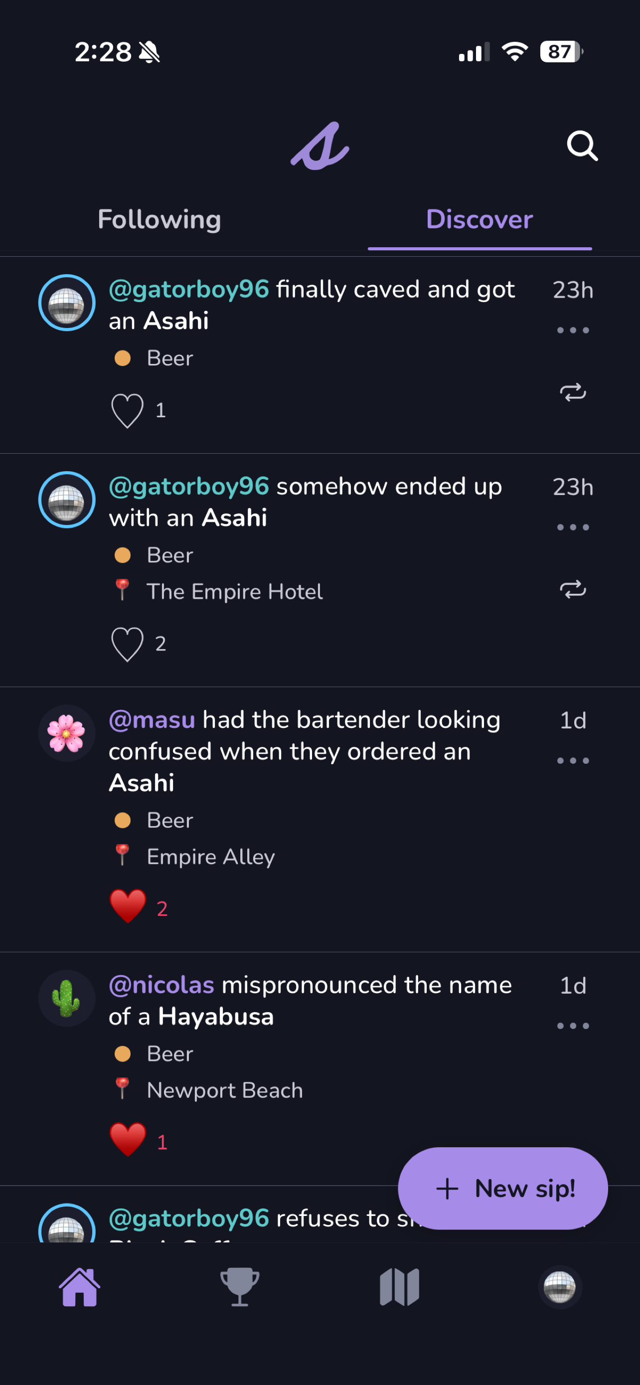FriendSips screenshot 2