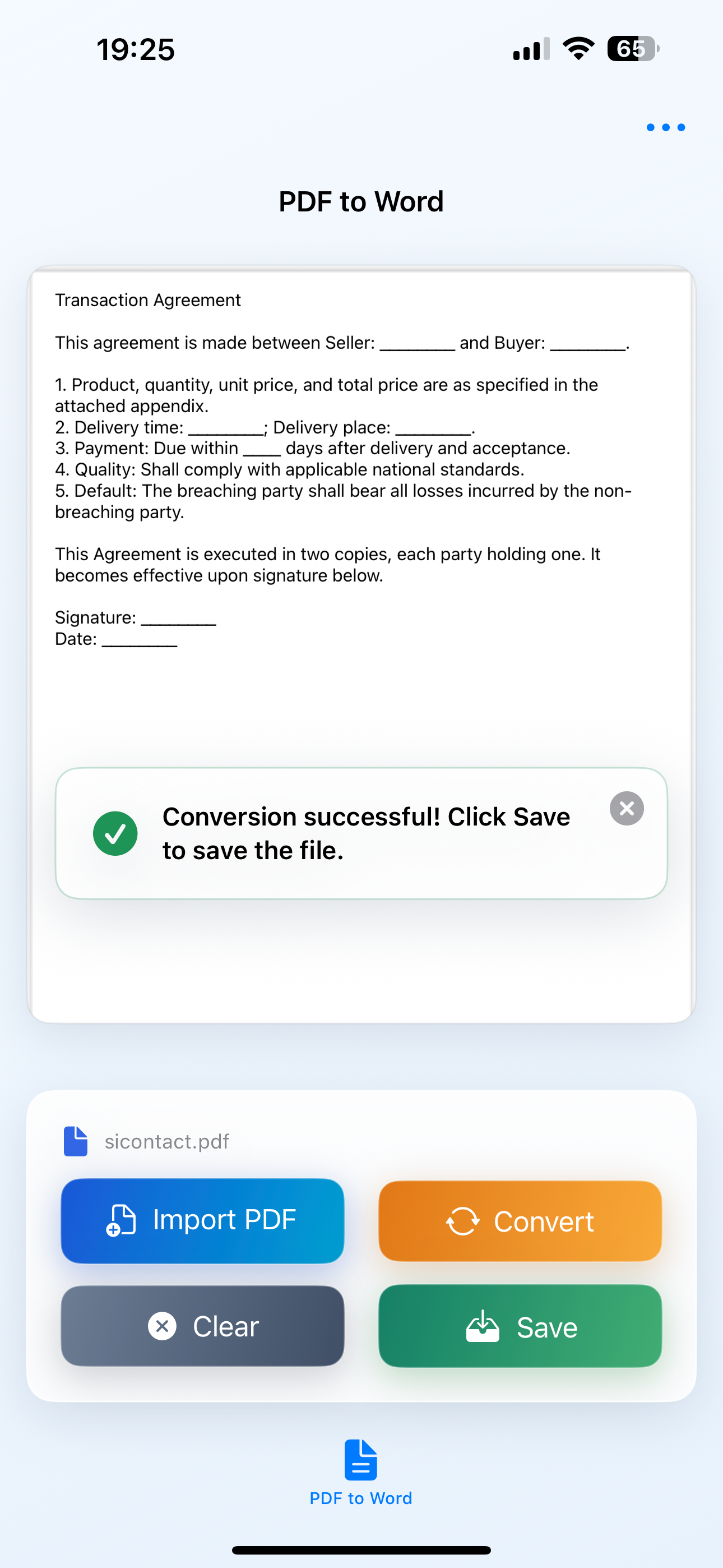 Convert PDF to Word Easy