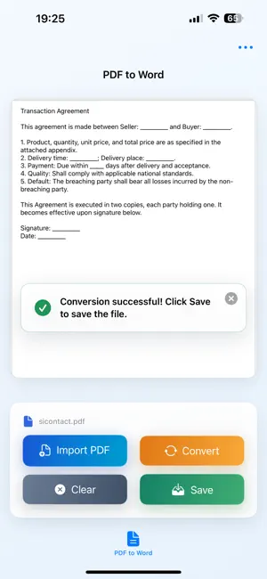 Convert PDF to Word Easy screenshot 3