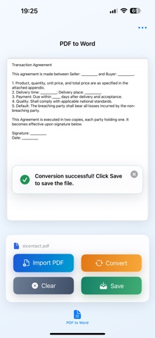 Convert PDF to Word Easy Screenshot 3 of 3