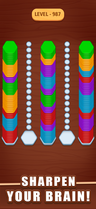 Hexa Sort 3D: Wood Sort Master Screenshot 3 of 5
