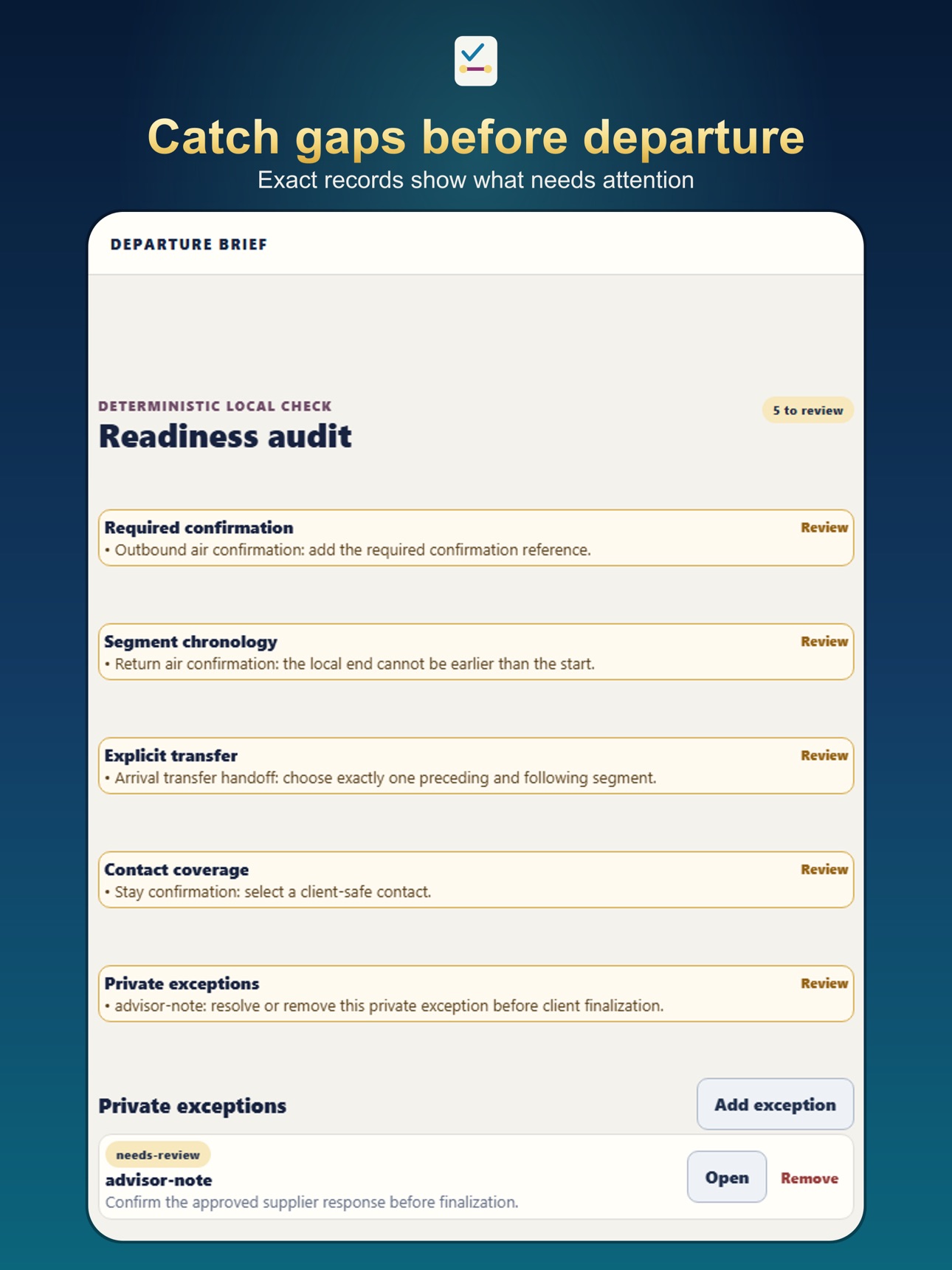 Screenshot 10 of Departure Brief: Travel Pro