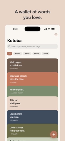 Kotoba - Quote Widget iPhone screenshot
