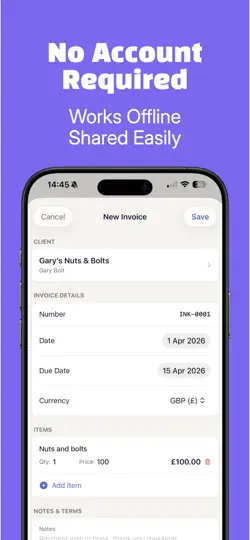 Screenshot von Inka: Invoice Maker & Quotes auf dem iPhone 6