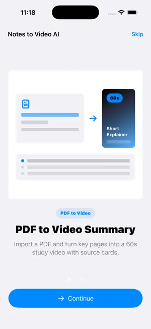 Notes to Video AI screenshot 1