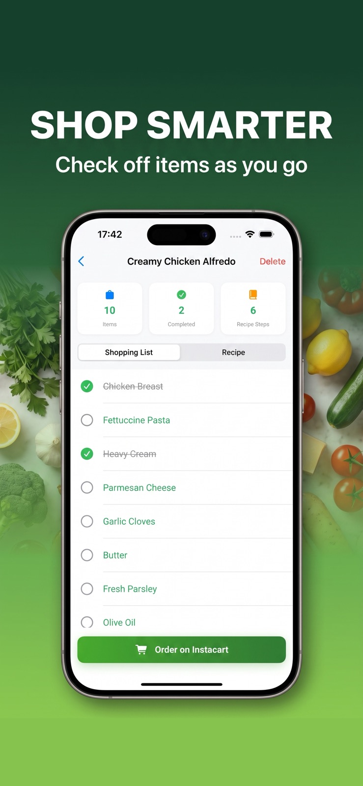 Meal Planner: Grocery List iphone screenshot 2