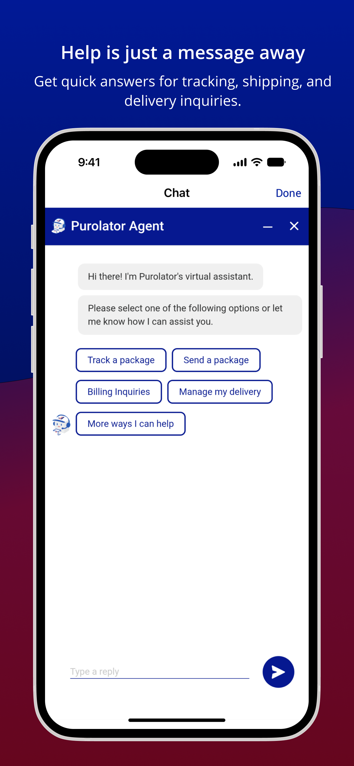 Purolator screenshot 3