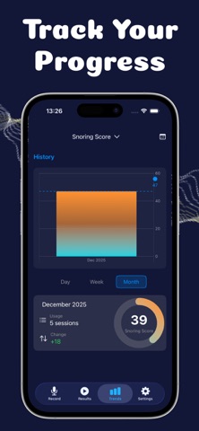 SnoreScan : Snore Score & Log iPhone screenshot