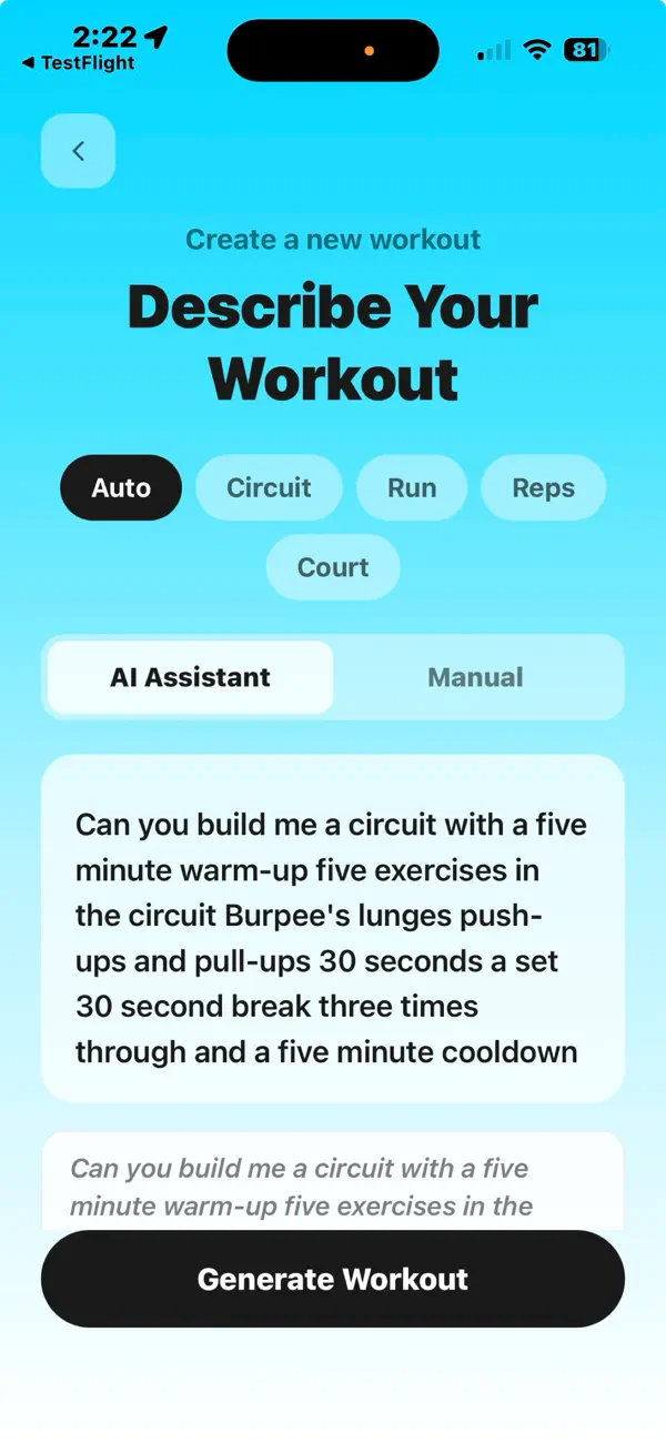 Screenshot #2 pour AI Workout Timer