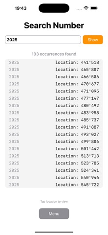 One Million Digits of Pi screenshot