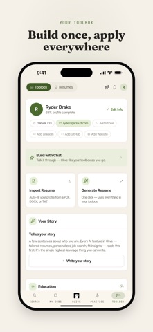 Olive Jobs screenshot