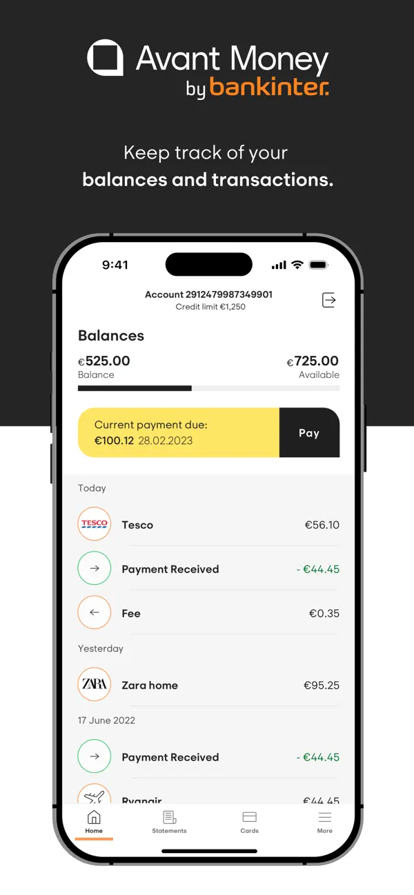 Screenshot #1 pour Avant Money