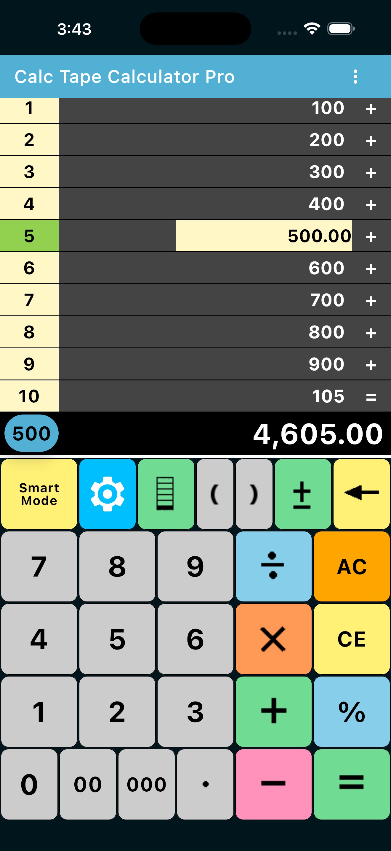 Calc Tape Calculator Pro screenshot 2
