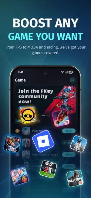 FKey: Boost Game & Reduce Ping screenshot 2