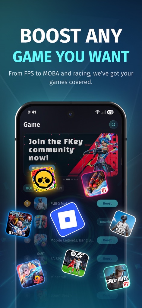 FKey: Boost Game & Reduce Ping - null