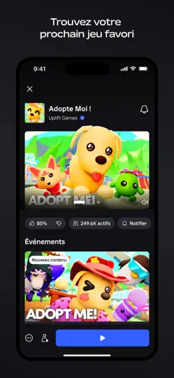 Capture d'écran de Roblox sur iPhone 2