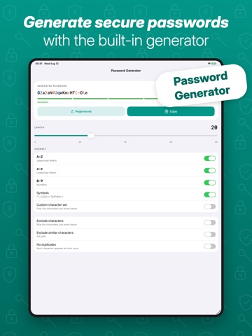 Password Safe Manager & Vault iPad screenshot