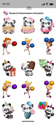 Panda & Cheerleaders Animated screenshot