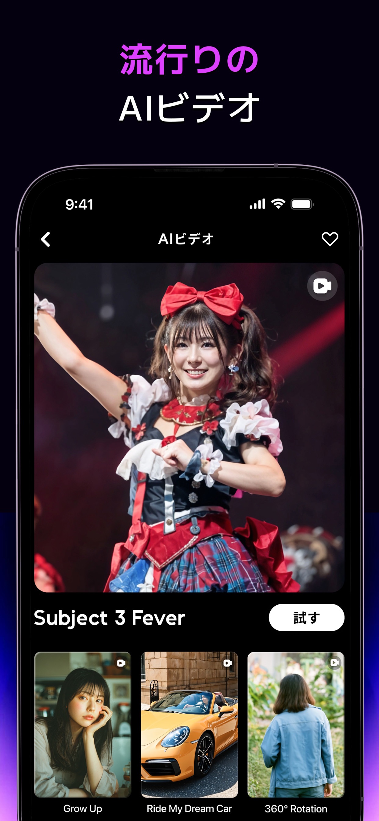 流行りのAIビデオ