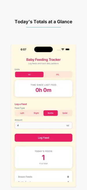 Baby Feed Tracker: Log screenshot 2