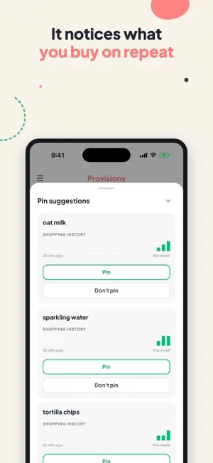 Provisions: Shopping List screenshot 1