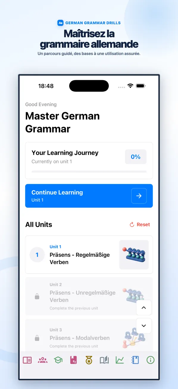 Screenshot #1 pour German Grammar Drills