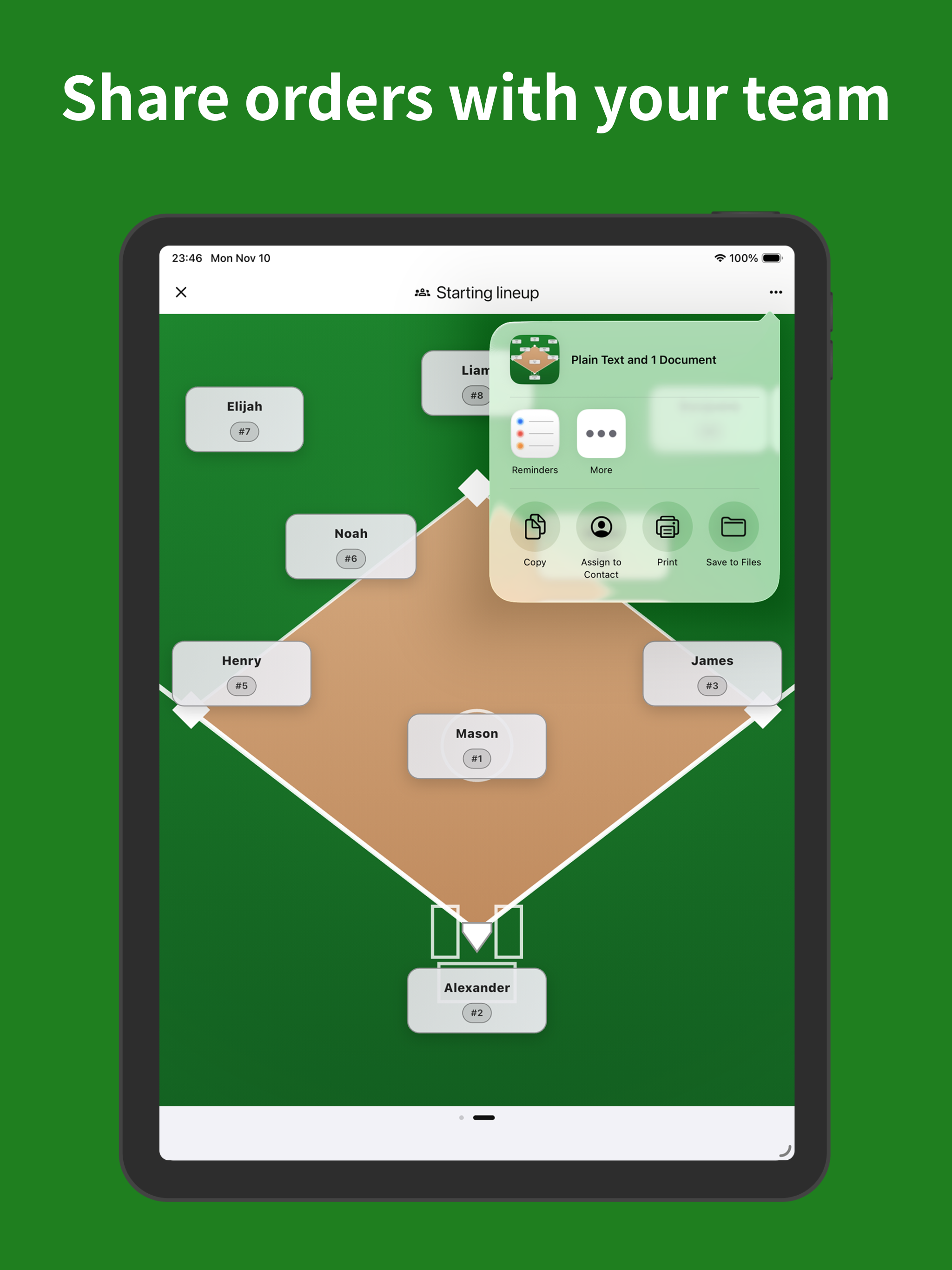 Baseball Lineup Maker