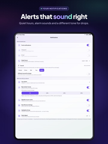 Coin Price Alert: Crypto Alarm iPad screenshot