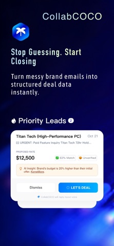 CollabCoco: AI Creator Deals screenshot