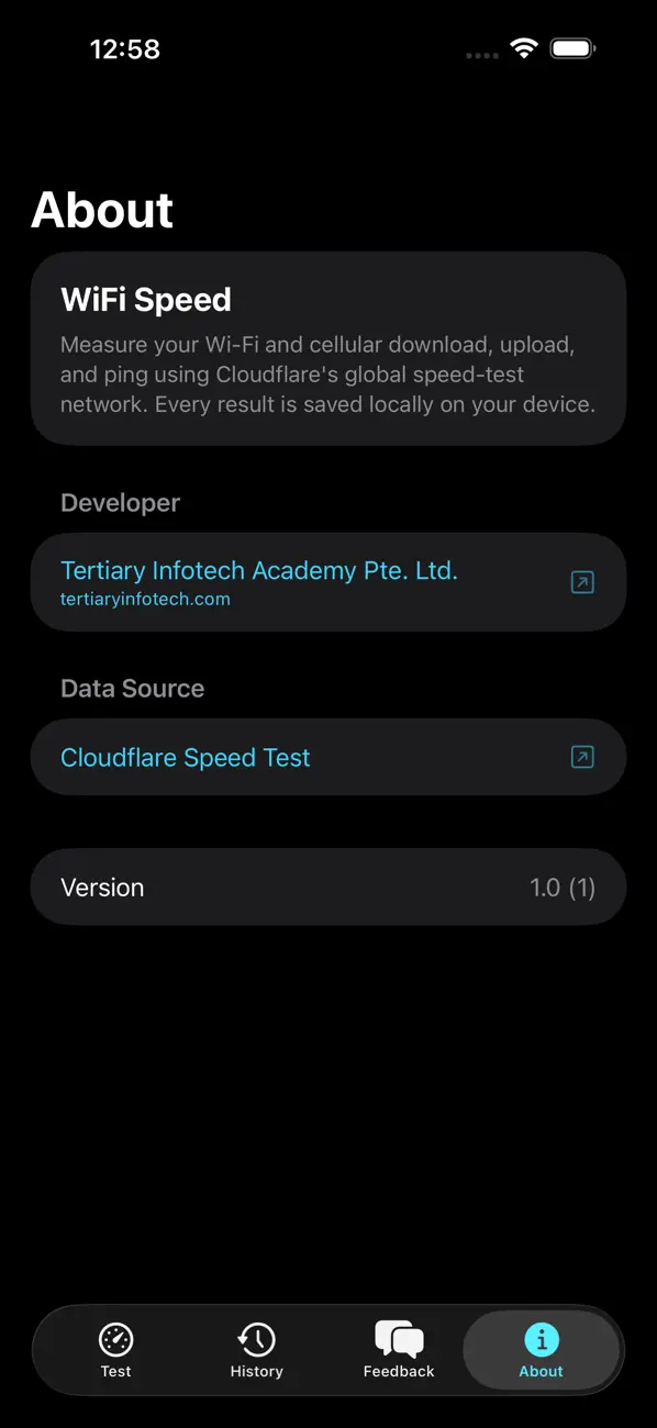 Tertiary WiFi Speed screenshot 3