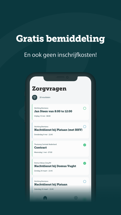Maan Zorgbemiddeling Screenshot