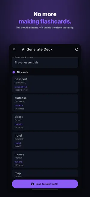 LangDict – AI Flashcards screenshot 2