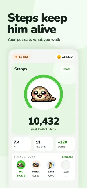 Steppy: Virtual Pet Widget screenshot 1