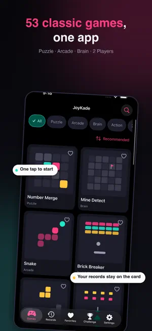JoyKade: Classic Games screenshot 1