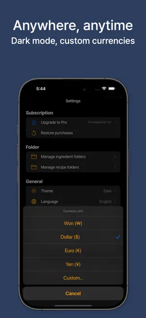 KitchenCost - Recipe Costing iPhone screenshot 5