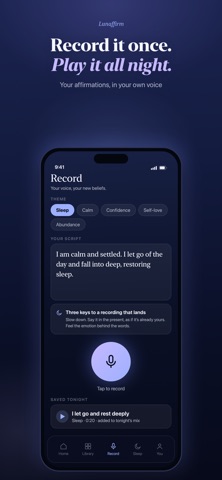 Lunaffirm: Sleep Affirmations iPhone screenshot