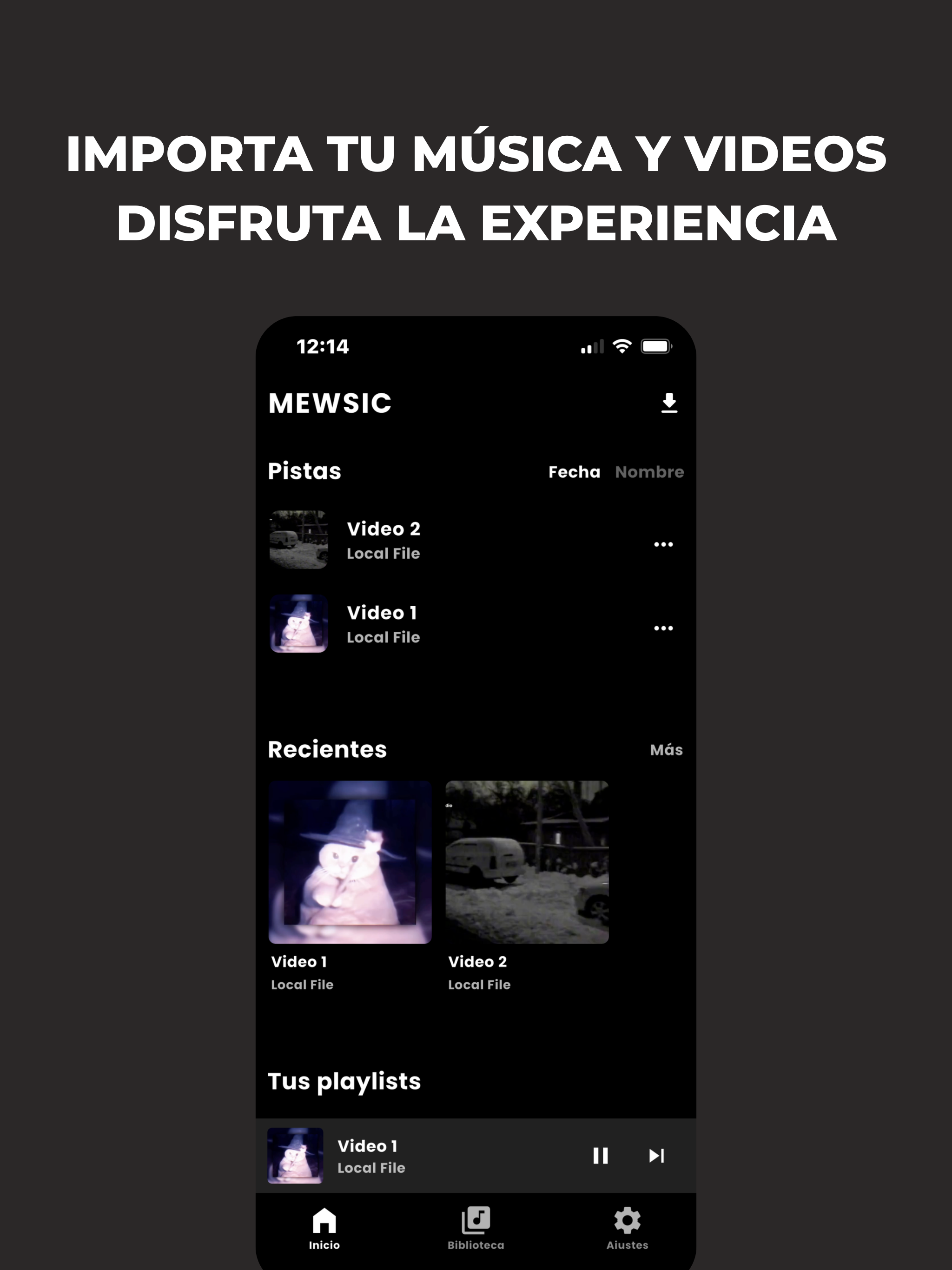 Mewsic: reproductor de música