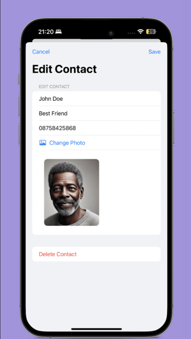 Simple Phone Book for Seniors screenshot