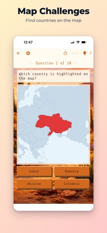 Flag Quiz: Country & Capital iPhone screenshot