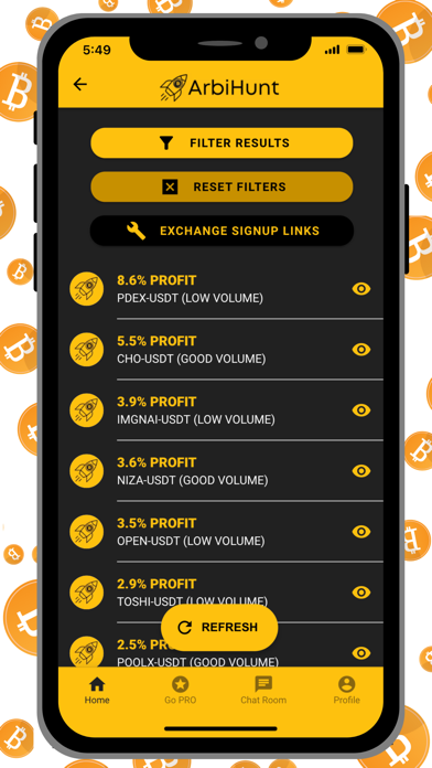 ArbiHunt - Crypto Arbitrage Screenshot