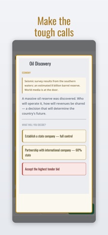 Sovereign: Nation Simulator iPhone screenshot