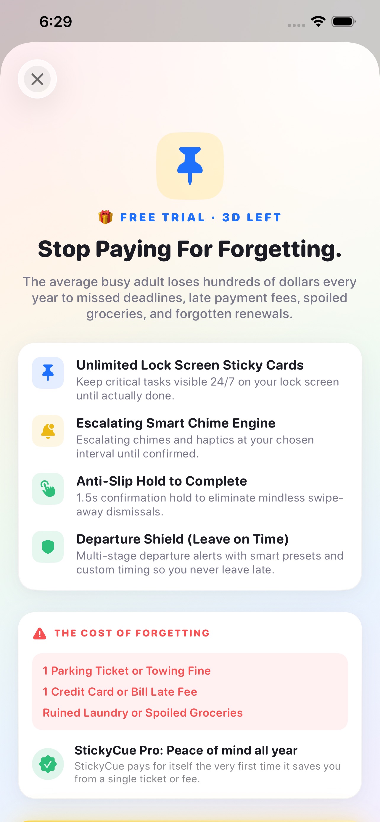 Screenshot 3 of StickyCue: Lock Screen Cues
