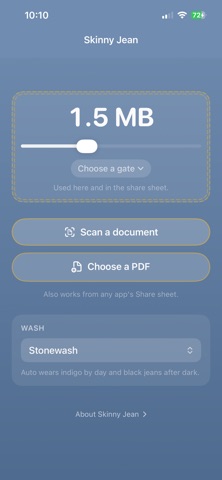 Skinny Jean iPhone screenshot