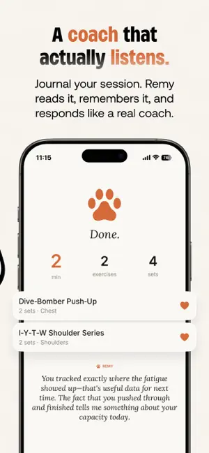 Remy: Home AI Workout Trainer screenshot 4